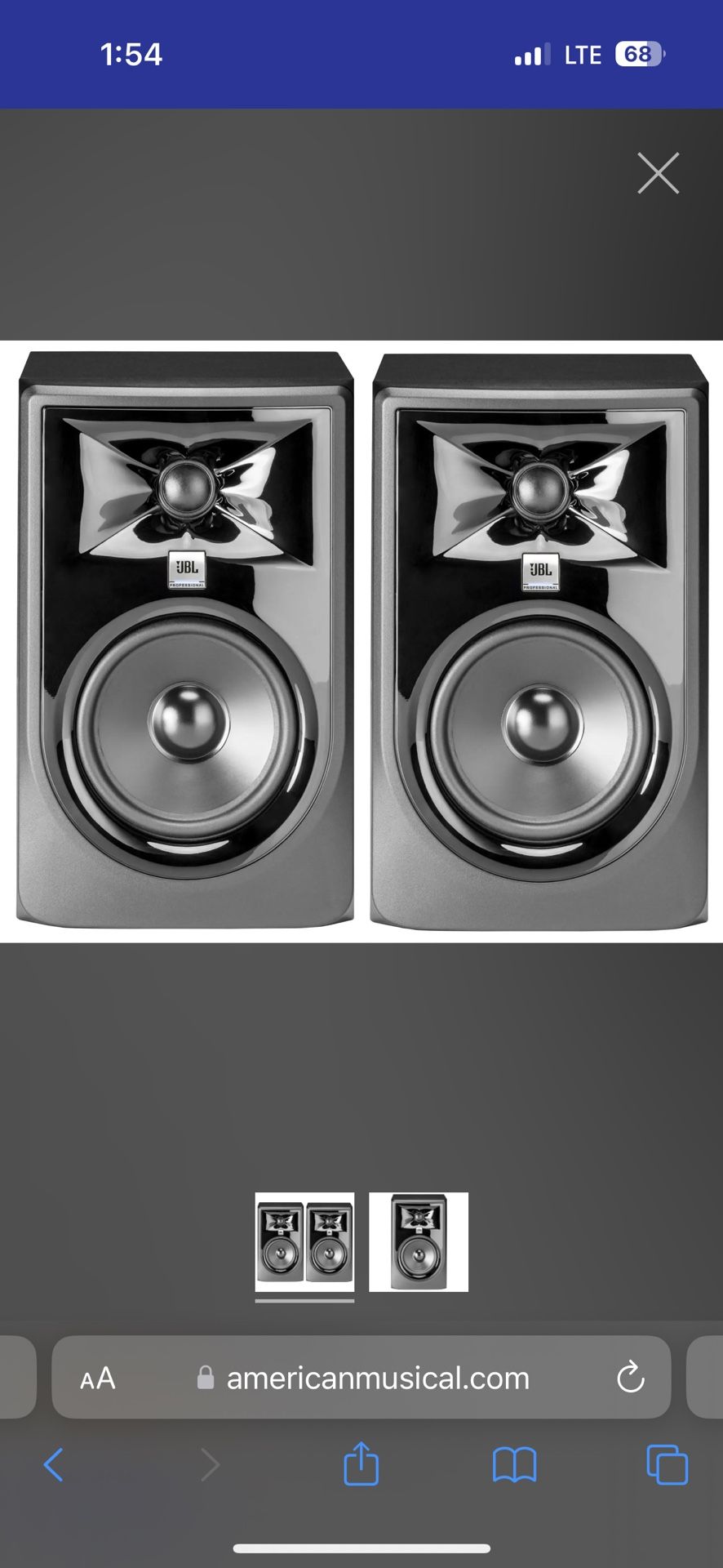 JBL 305P MKII 3 Series Studio Monitor Pair