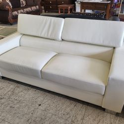 White Pleather Sofa