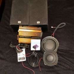 140 Watt Two Channel Car Amplifier Kraco Two Jbl Speakers Two Subs No Box Bluetooth Audio Receiver 