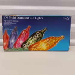 Michaels Bright Tidings 100 Multi Diamond Cut Christmas Lights Indoor Outdoor 