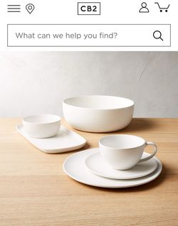 CB2 salad plates, bowls, and mugs * many available