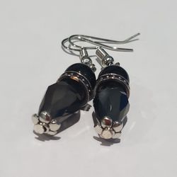 Black And Silver Earrings