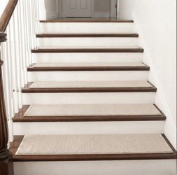Beige Carpet Stair Treads 18 set