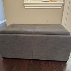 Gray Ottoman / Coffee Table with Removable Foot Stools