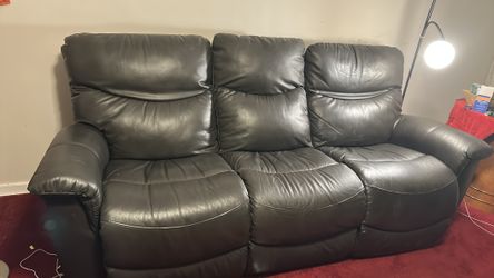 Lazyboy leather power sofa $