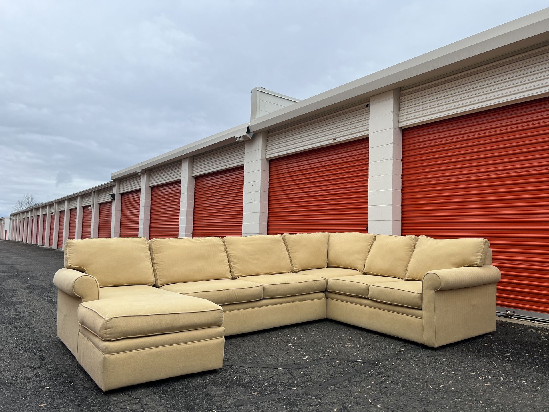 Yellow U Shape Sectional Couch