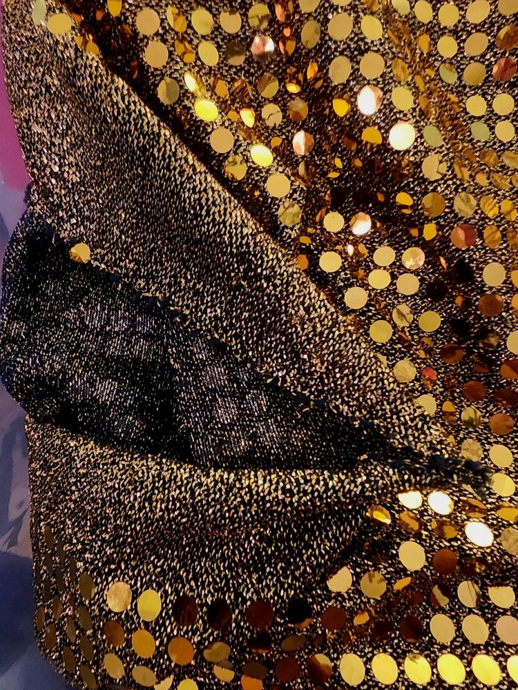 Gold Sequins Fabric...