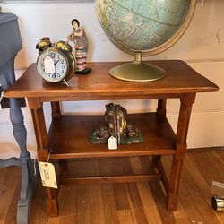 Vintage solid wood end table
