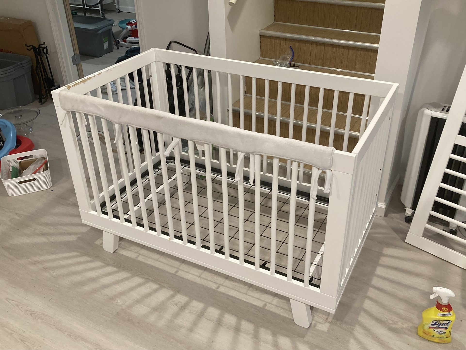 Babyletto Hudson 3-in-1 convertible Crib with Toddler Rail & Mattress