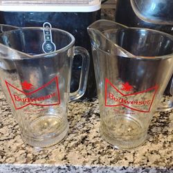 Vintage Budweiser Pitchers 