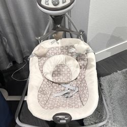 Graco Simple Sway Baby Swing with Plush Seat and Adjustable Speeds