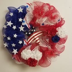 Patriotic Wreath ❤️🤍💙