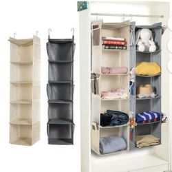6 PCs Household Essentials Shelf Hanging Closet Organizers. 