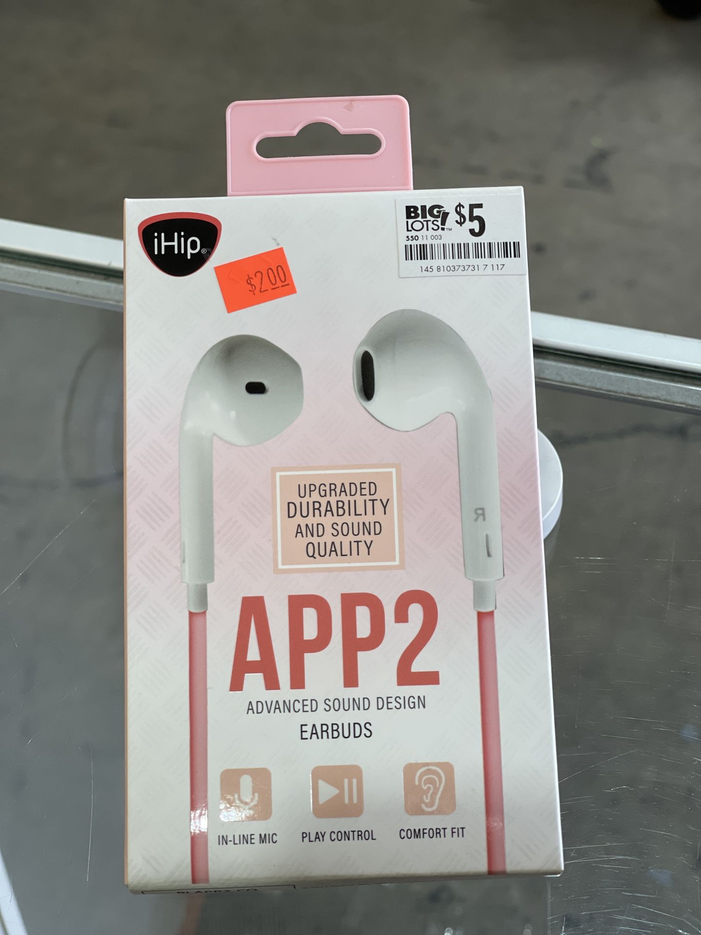 NEW Pink/White Cellphone Mobile Computer Earbuds for Listening to Music or Calls