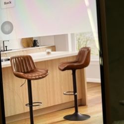 height adjustable swivel barstool-set of 4 