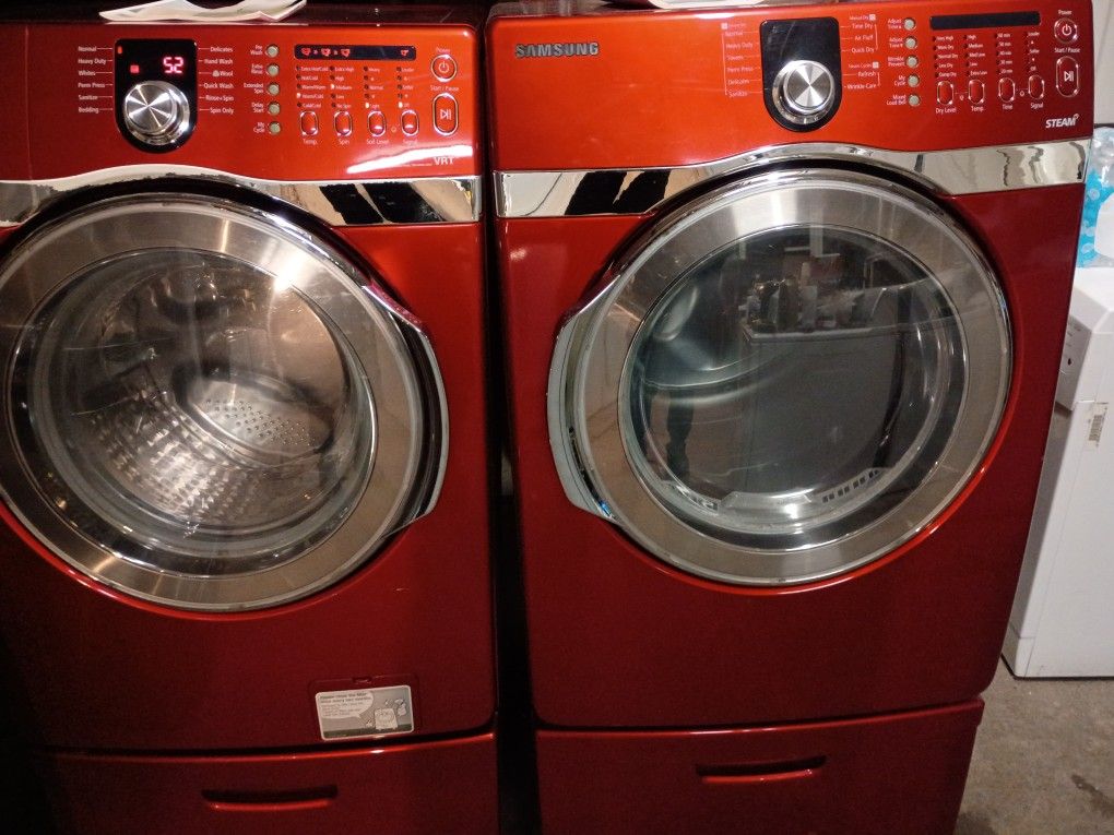 Samsung Washer And Electric Dryer VRT Both Steam Enabled