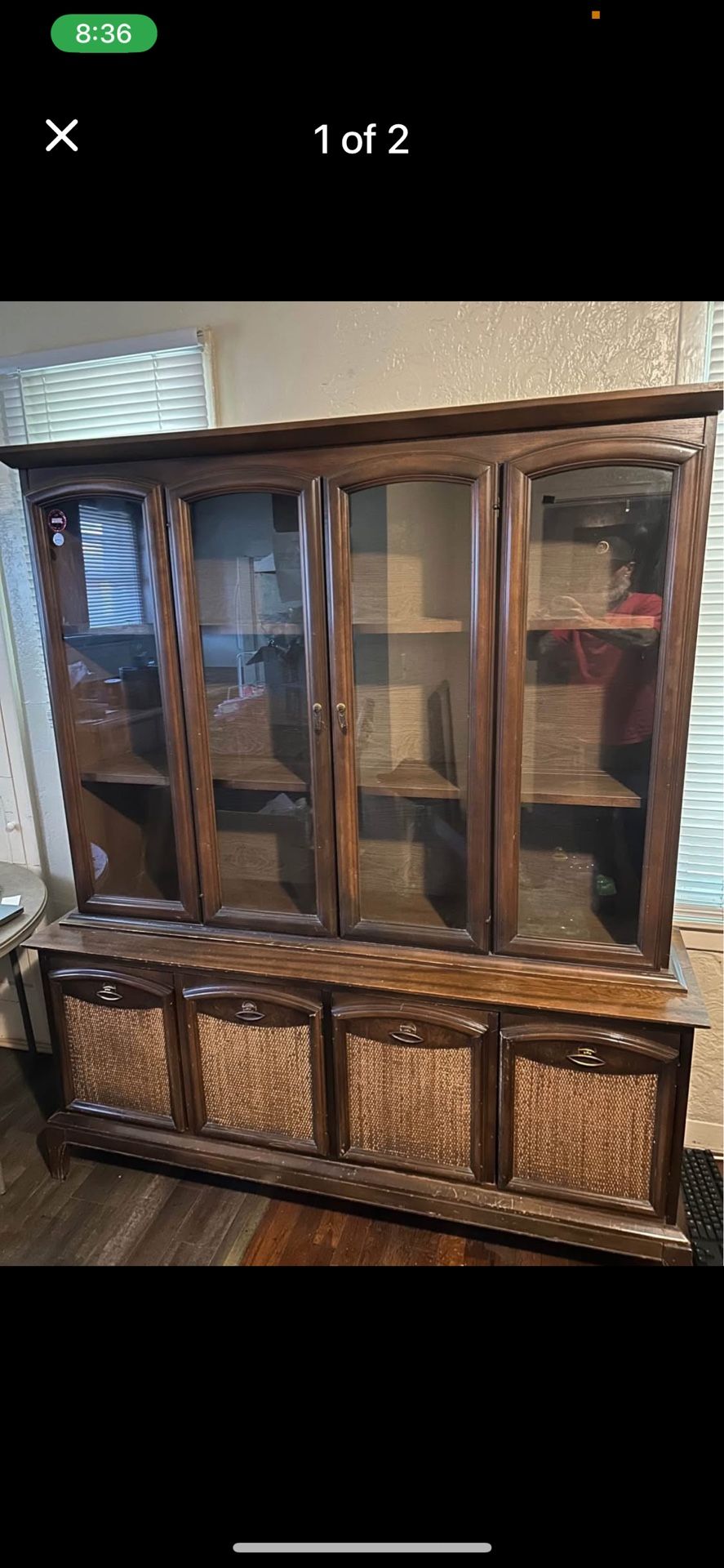 Vintage Hutch Solid Wood Heavy