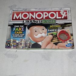 Monopoly Crooked Cash Edition Board Game In Excellent Condition (Is Missing 3 Decoder Chips)