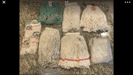 Tons & Tons Of Commercial Mop Heads Web Foot, Redi Head, Seco, Steel Head, Web Foot 16 Once / 20 Ounce ALL BRAND NEW!