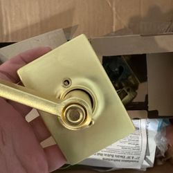 Schalage Latitude Door Levers, Satin Brass