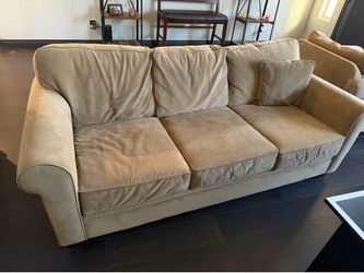Couch loveseat and ottoman
