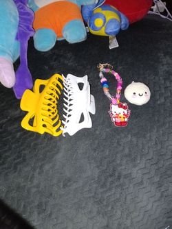 Hair clips and purse and bag charms