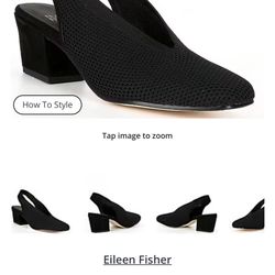 NEW EILEEN FISHER SIZE 11 BLACK Mule 