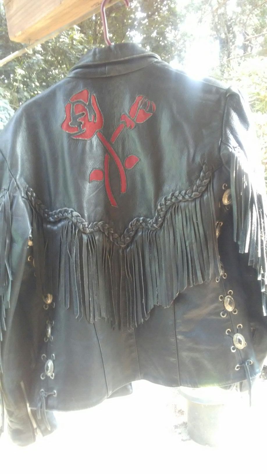 Ladies small leather riding jacket