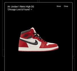 Air Jordan 1 retro High OG Chicago lost and found