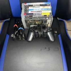 PS3 Slim 320 Gb With 8 Games