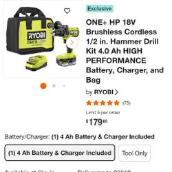 Ryobi hammer drill