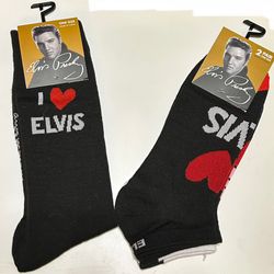 3 Pair Elvis Presley Novelty Socks US Size 7-12  NWT See Details