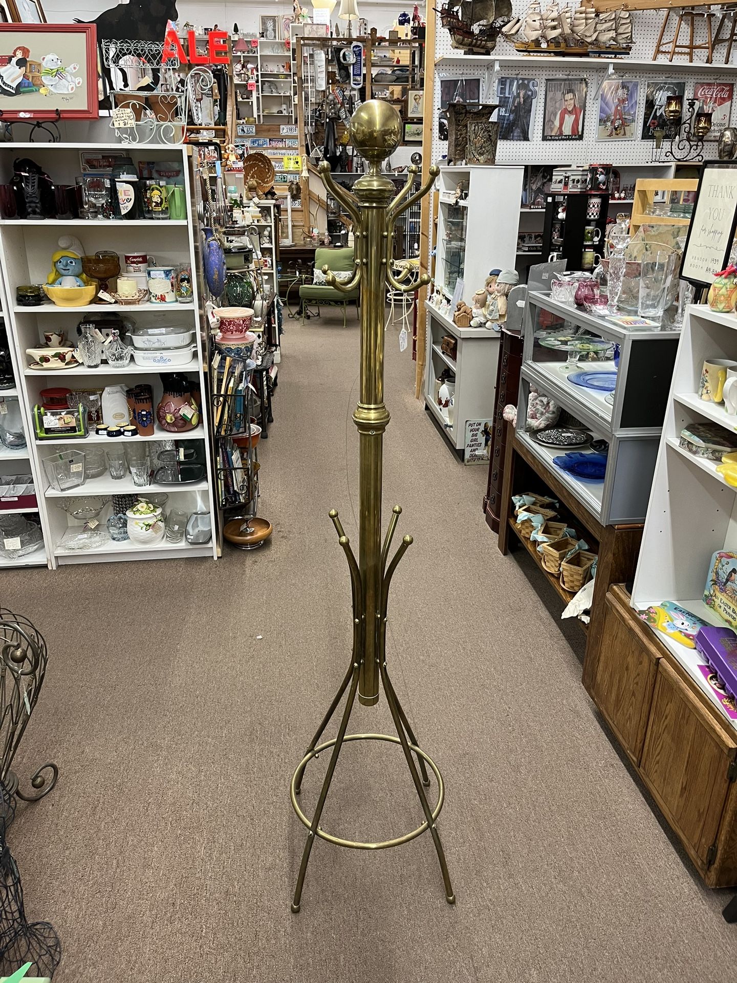 Antique Brass Coat Tree