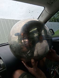 Stainless steel sphere decor