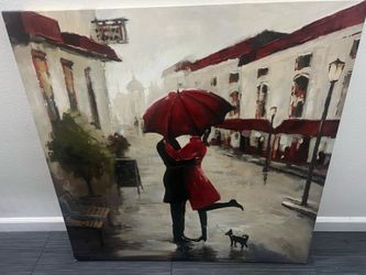 “Kissing in the rain” picture