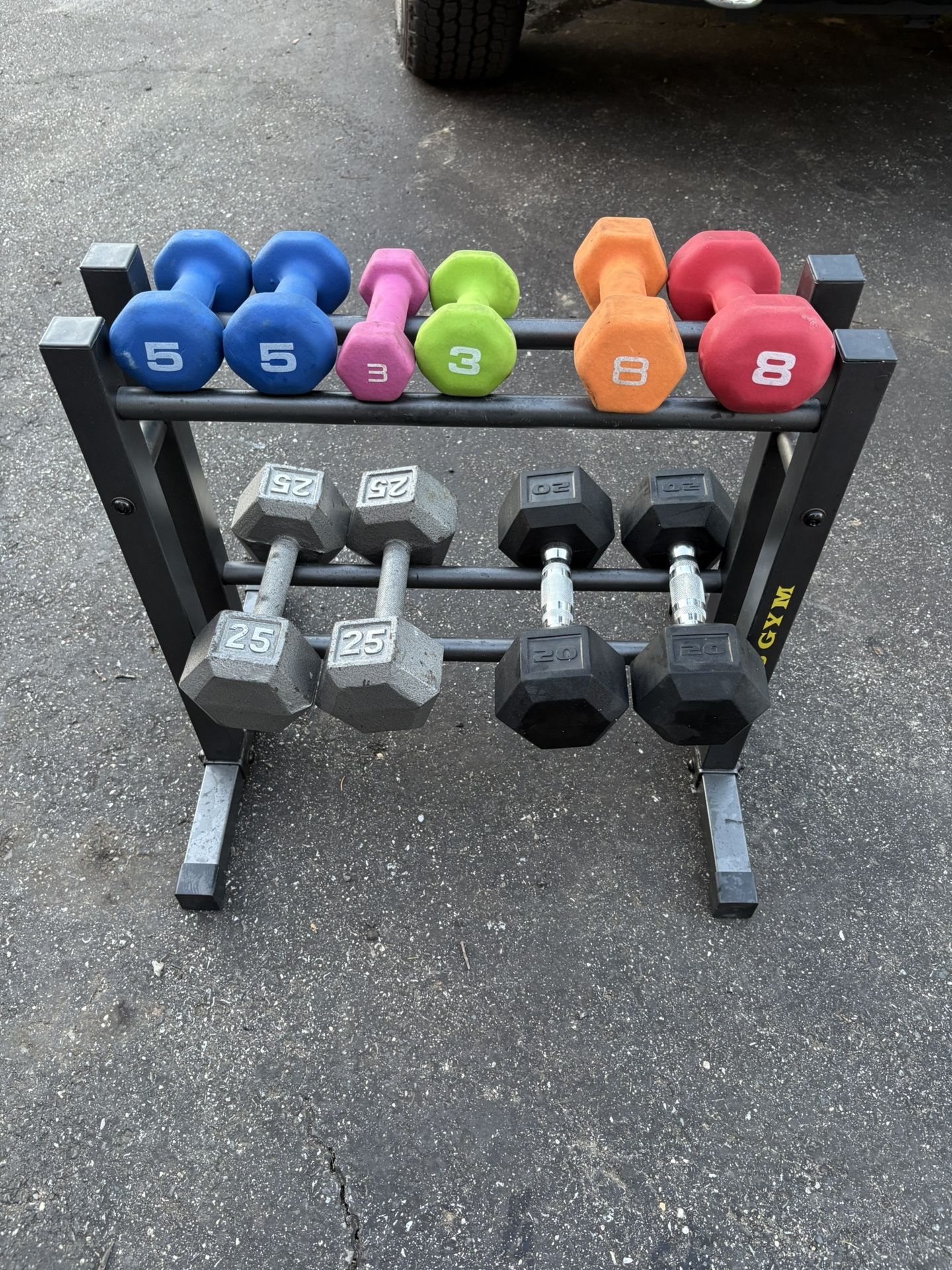 Dumbbells With Rack 