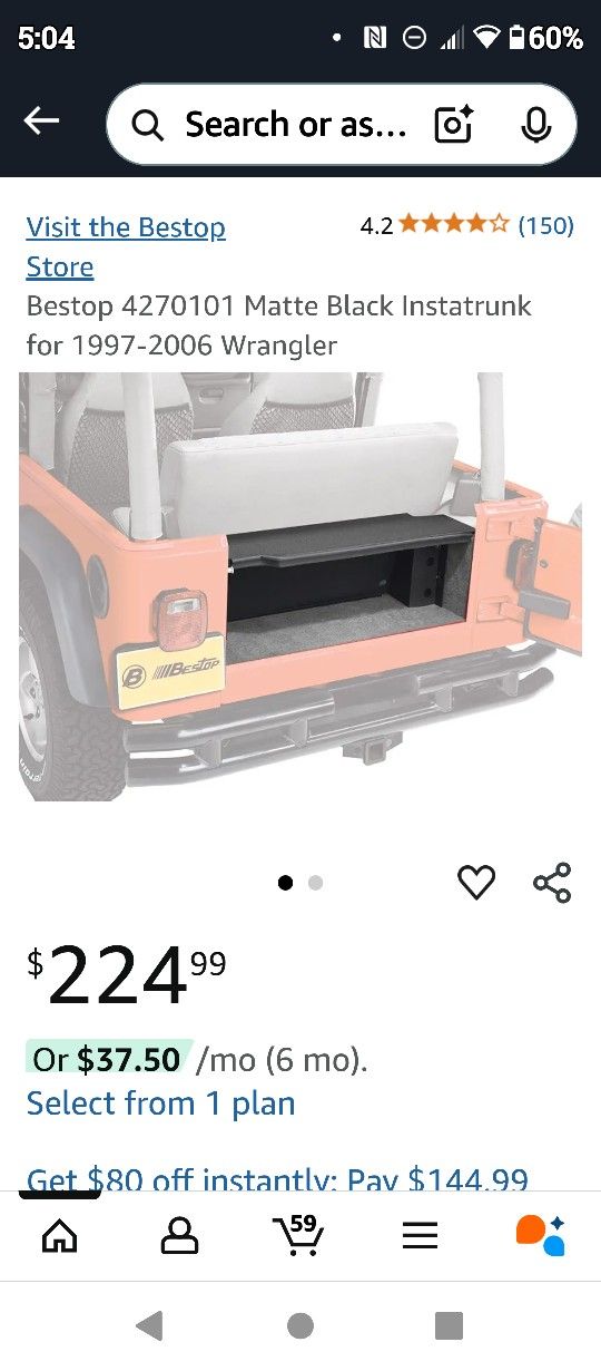 Jeep Wrangler Security Truck Behind The Rear Seat