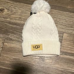 White Ugg Beanie