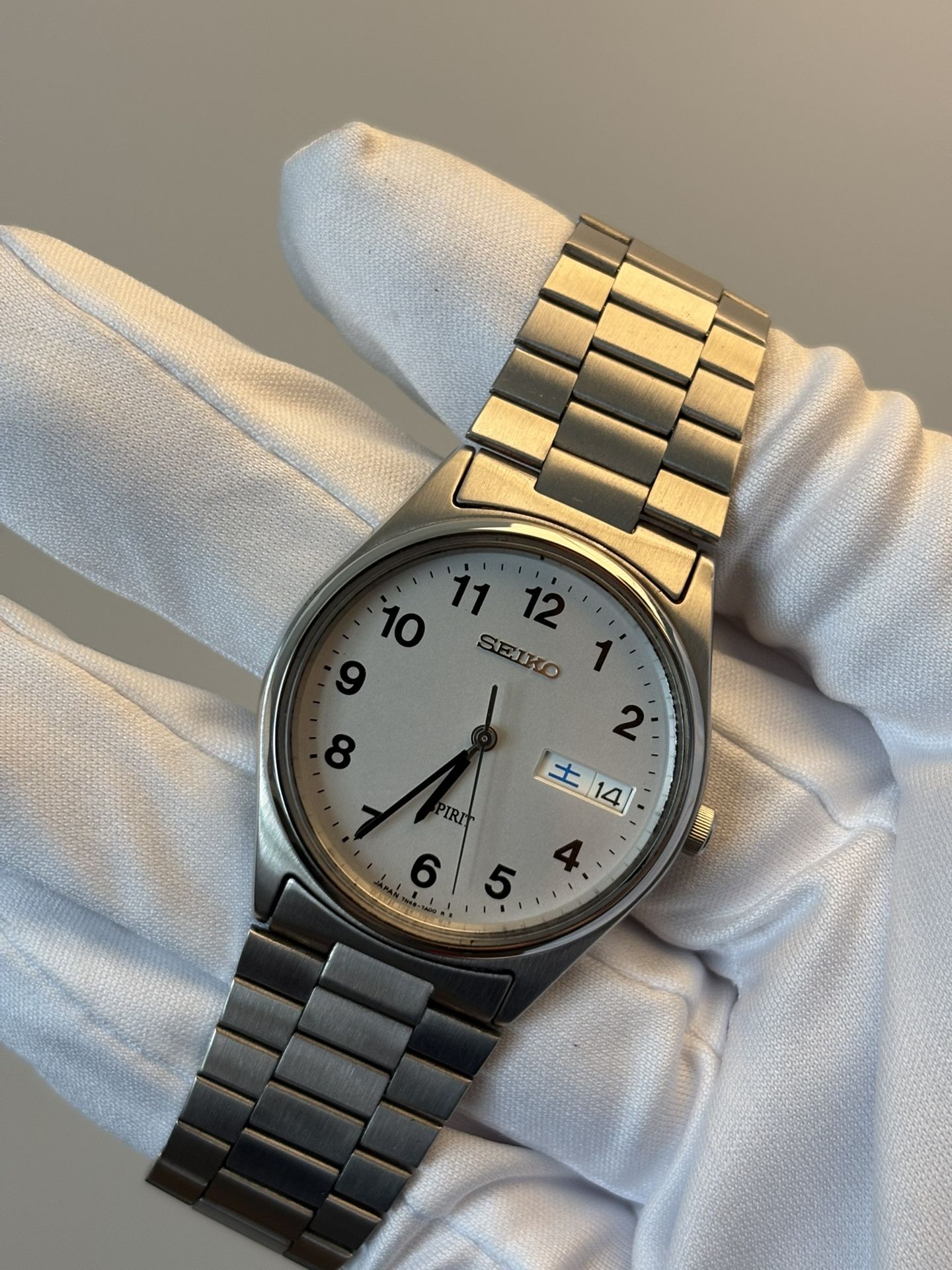 Seiko Quartz Spirit Silver Dial Watch