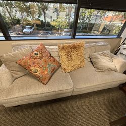Couch + Pillows - For Office Or Home (77” Long x 32” Depth)