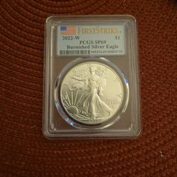 2022-W SP69 Burnished Silver Eagle
