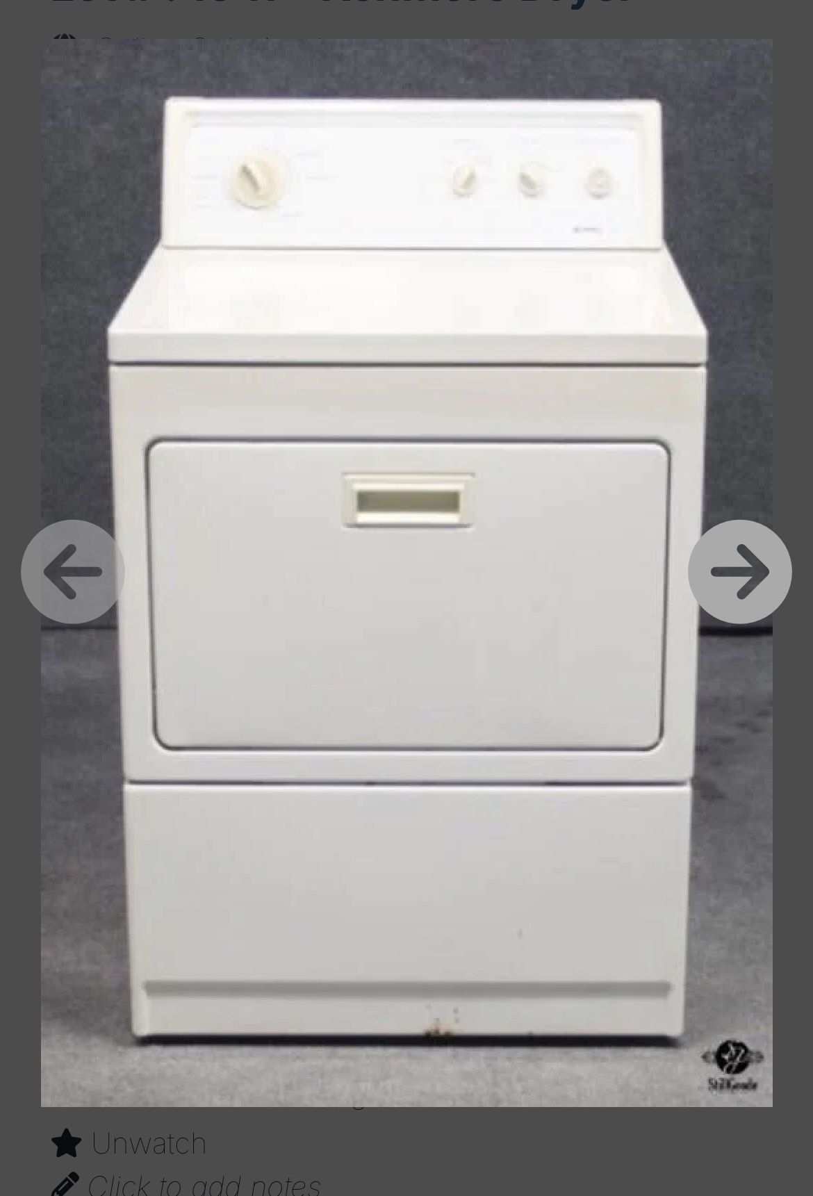 Electric - Kenmore Dryer
