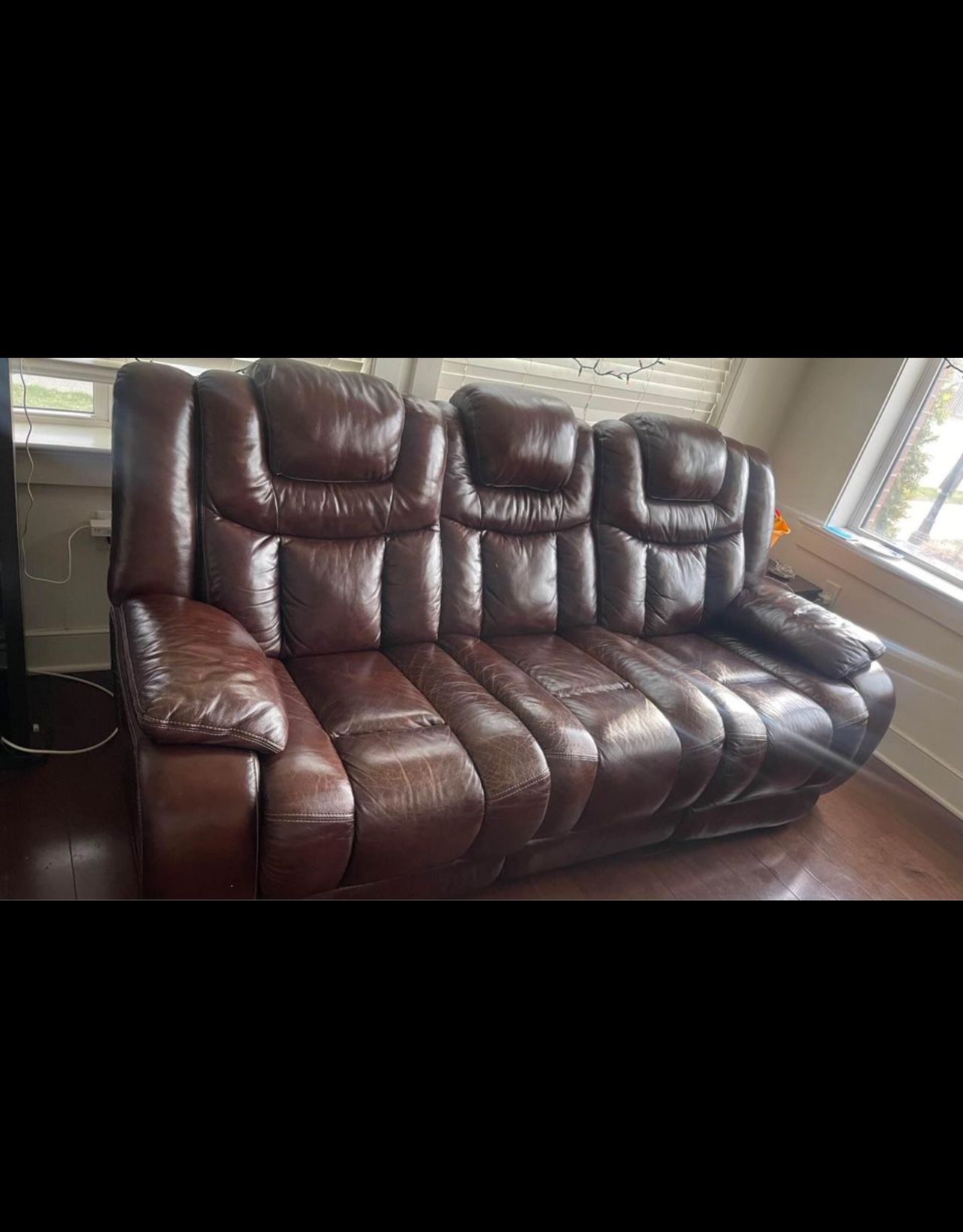  Leather Recliner Sofa