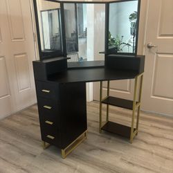 Black Corner vanity 