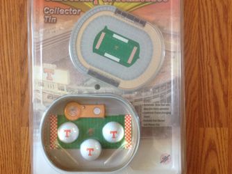 A LICENSED VOLS UNIVERSITY TENNESSEE NEYLAND STADIUM GOLF TIN BALLS