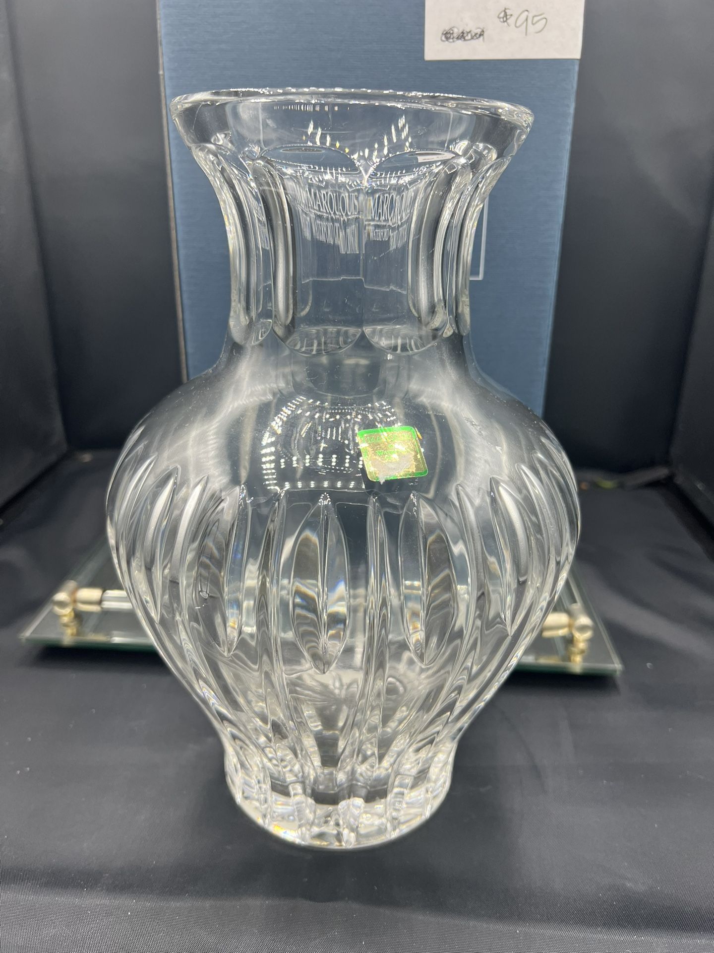 Marquis By Waterford Sheridan Crystal Vase in original box Elevate your home decor with this Marquis by Waterford Sheridan Crystal Vase. This vase is