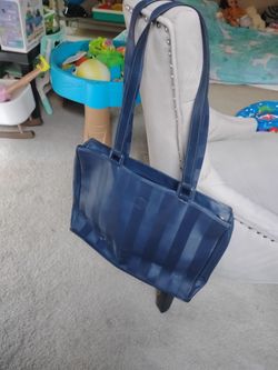 Fendi vintage Penguin tote. 16 x 11 1/2. Dark blue