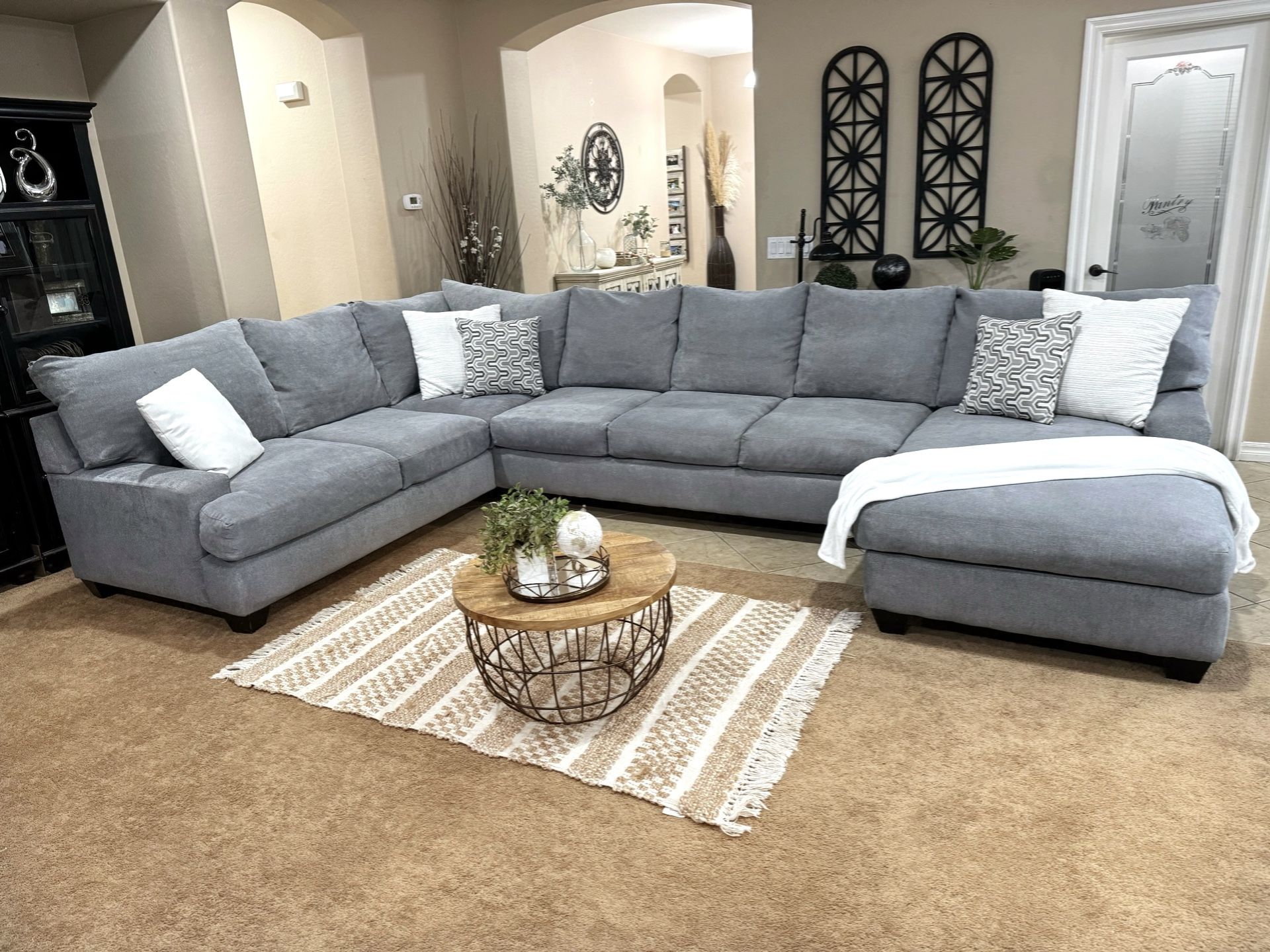 Grey Living Spaces Sectional Couch