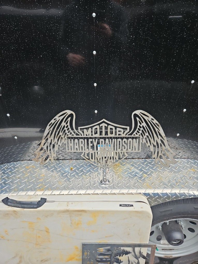 Harley Davidson Motorcycles Metal Art Yard Art Decorations Signs Decor Modern Vintage Rustic Steel 