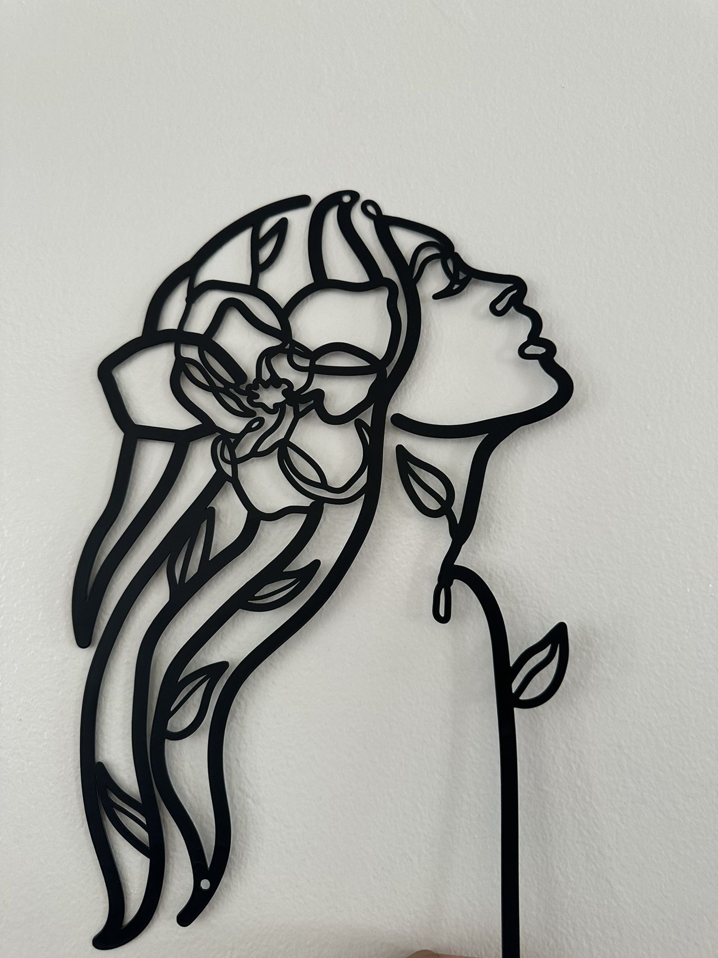 Wall Art Decor Minimalist / Woman/ Flowers